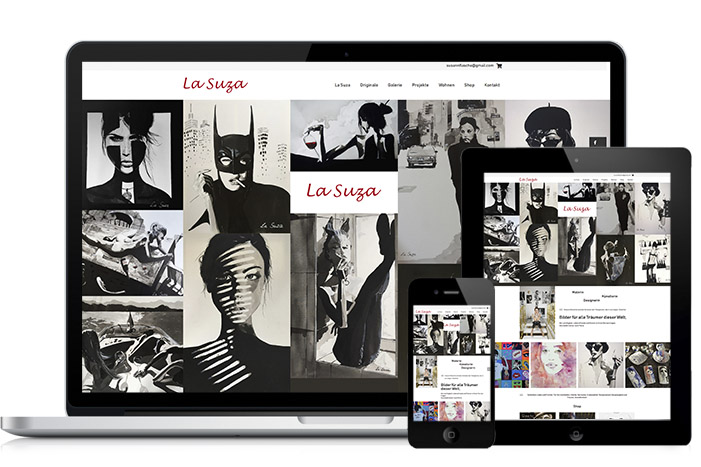 Webdesign Relaunch La Suza Künstlerin